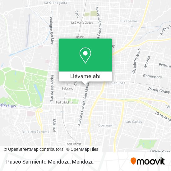 Mapa de Paseo Sarmiento Mendoza