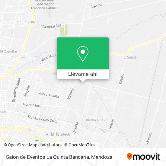 Mapa de Salon de Eventos La Quinta Bancaria