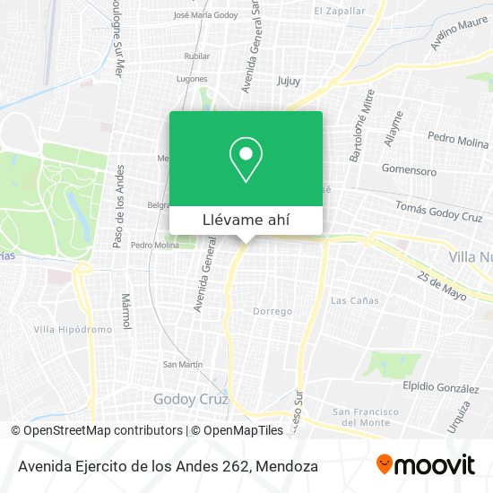 Mapa de Avenida Ejercito de los Andes 262