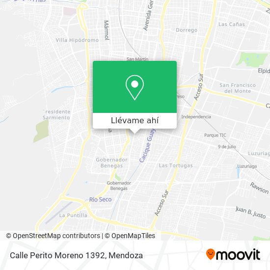 Mapa de Calle Perito Moreno 1392