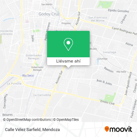 Mapa de Calle Vélez Sarfield