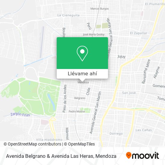 Mapa de Avenida Belgrano & Avenida Las Heras