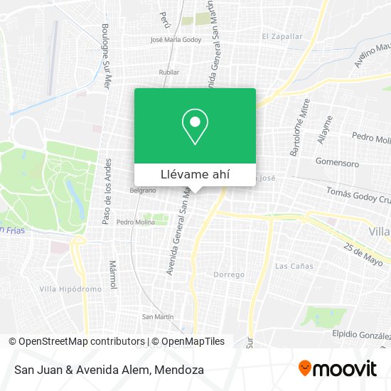 Mapa de San Juan & Avenida Alem