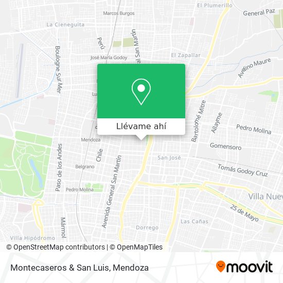 Mapa de Montecaseros & San Luis