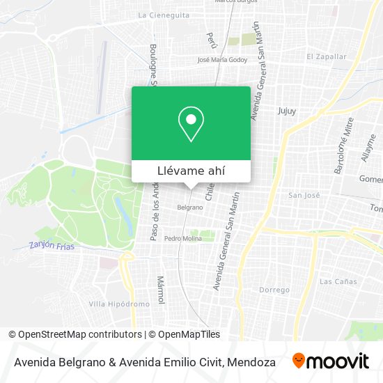 Mapa de Avenida Belgrano & Avenida Emilio Civit