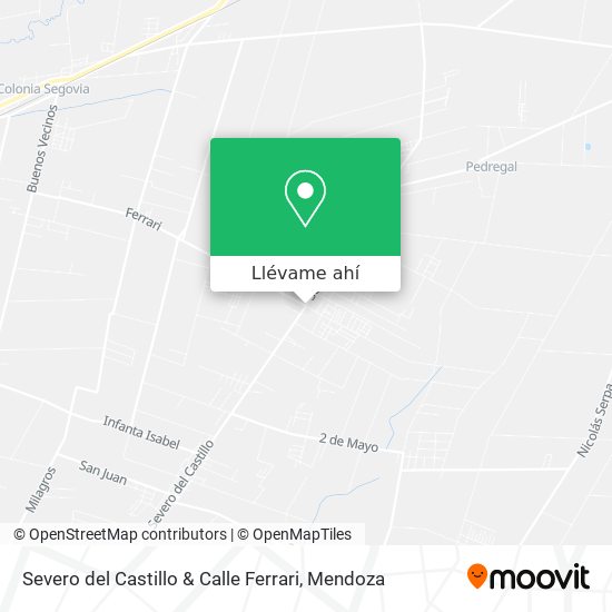 Mapa de Severo del Castillo & Calle Ferrari