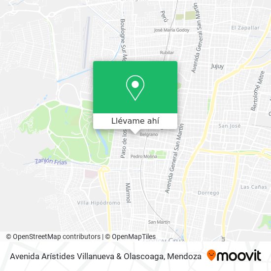 Mapa de Avenida Arístides Villanueva & Olascoaga