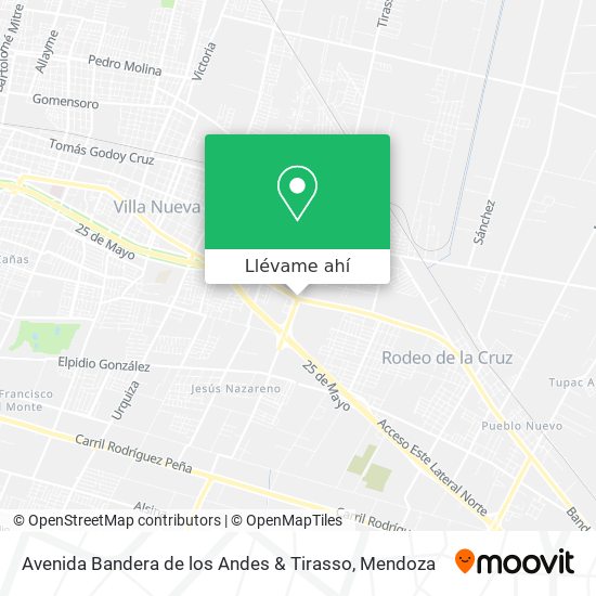 Mapa de Avenida Bandera de los Andes & Tirasso