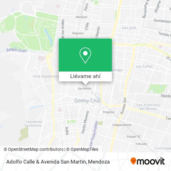 Mapa de Adolfo Calle & Avenida San Martín