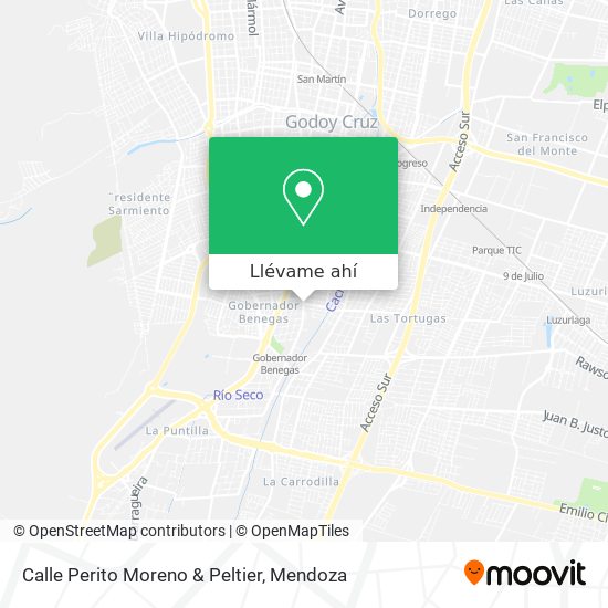 Mapa de Calle Perito Moreno & Peltier