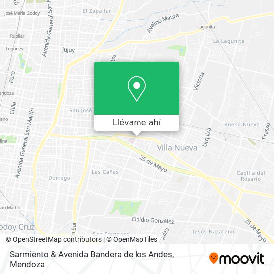 Mapa de Sarmiento & Avenida Bandera de los Andes