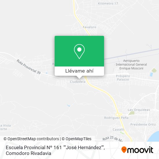 Mapa de Escuela Provincial Nº 161 ""José Hernández""