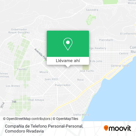 Mapa de Compañía de Telefono Personal-Personal