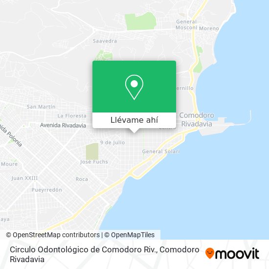 Mapa de Circulo Odontológico de Comodoro Riv.