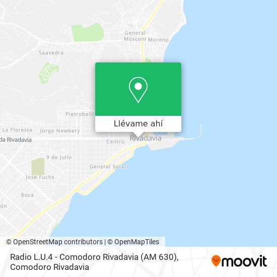 Mapa de Radio L.U.4 - Comodoro Rivadavia (AM 630)
