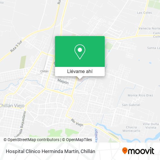 Mapa de Hospital Clínico Herminda Martín