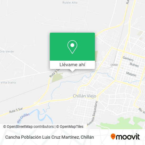 Mapa de Cancha Población Luis Cruz Martínez