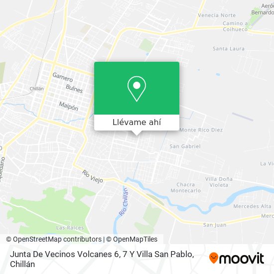 Mapa de Junta De Vecinos Volcanes 6, 7 Y Villa San Pablo