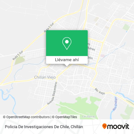 Mapa de Policía De Investigaciones De Chile