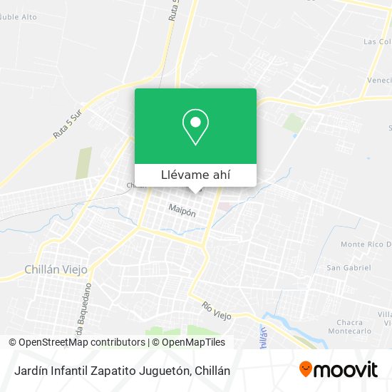Mapa de Jardín Infantil Zapatito Juguetón