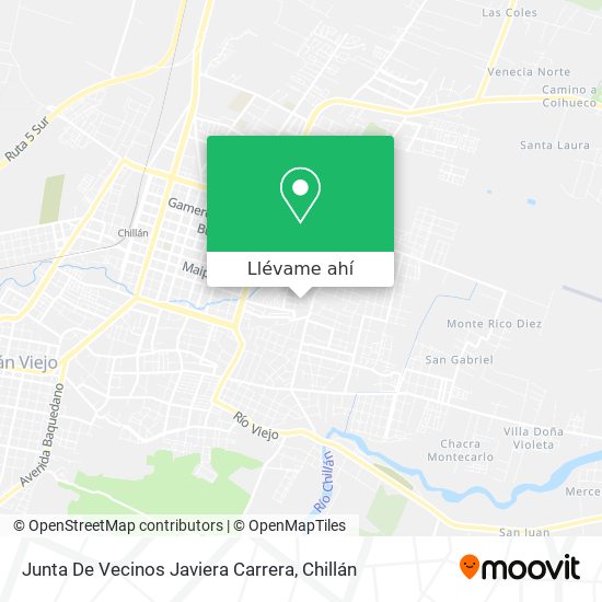 Mapa de Junta De Vecinos Javiera Carrera