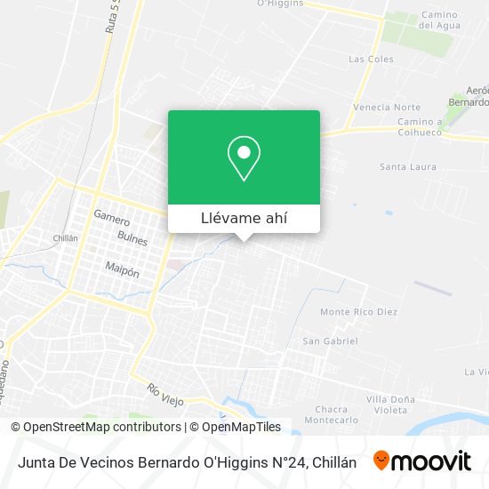 Mapa de Junta De Vecinos Bernardo O'Higgins N°24
