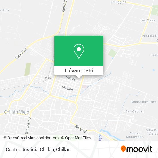 Mapa de Centro Justicia Chillán