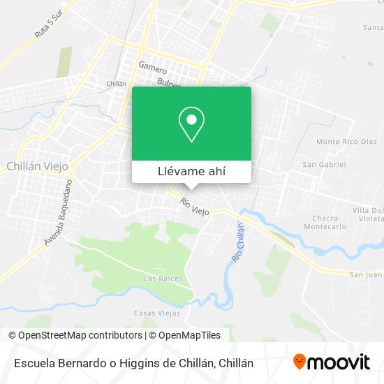 Mapa de Escuela Bernardo o Higgins de Chillán