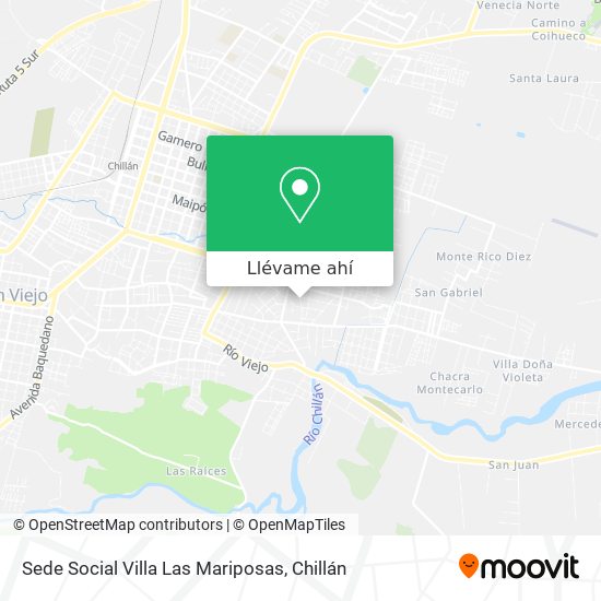 Mapa de Sede Social Villa Las Mariposas