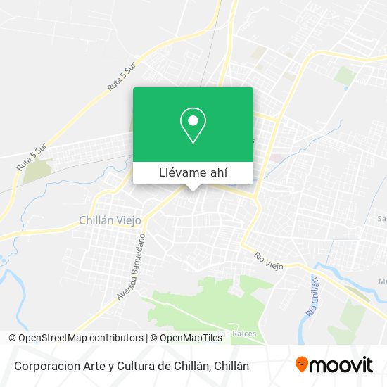 Mapa de Corporacion Arte y Cultura de Chillán