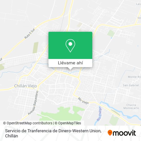 Mapa de Servicio de Tranferencia de Dinero-Western Union