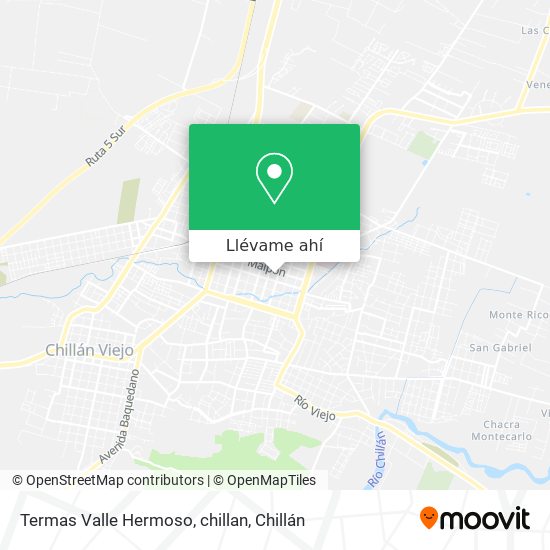 Mapa de Termas Valle Hermoso, chillan