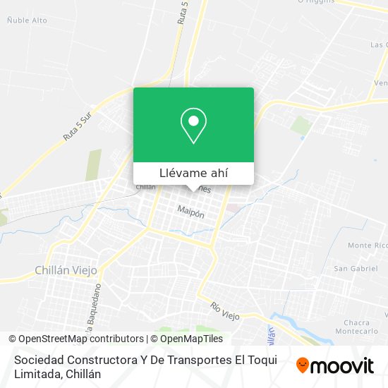 Mapa de Sociedad Constructora Y De Transportes El Toqui Limitada