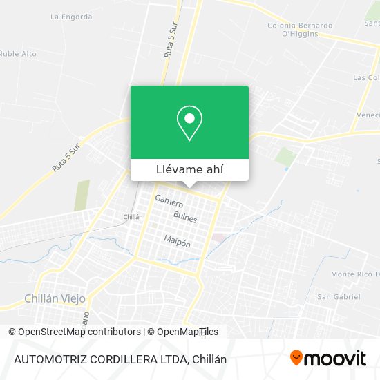 Mapa de AUTOMOTRIZ CORDILLERA LTDA