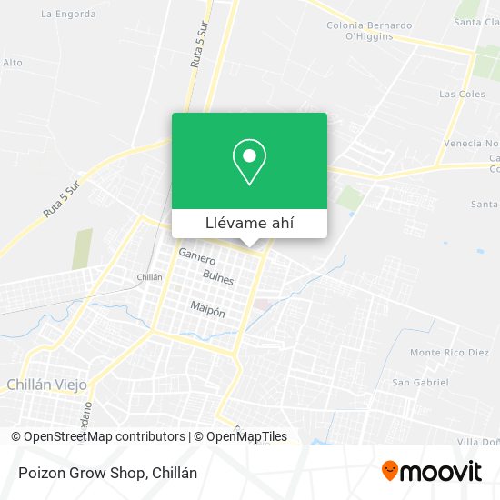 Mapa de Poizon Grow Shop