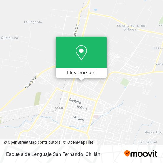 Mapa de Escuela de Lenguaje San Fernando