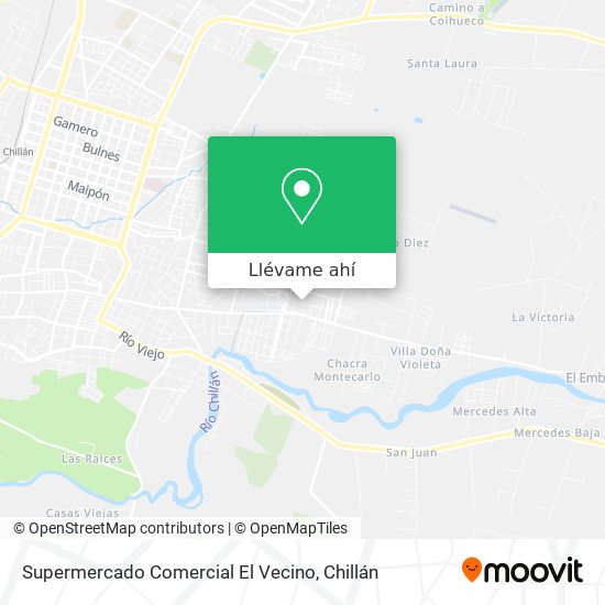 Mapa de Supermercado Comercial El Vecino