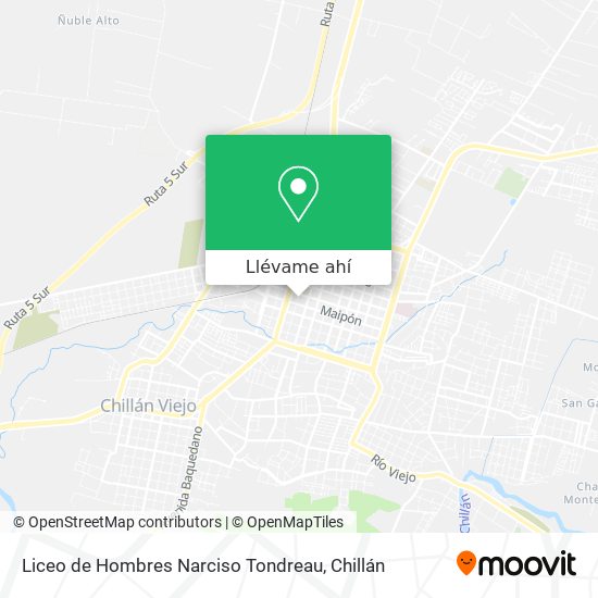 Mapa de Liceo de Hombres Narciso Tondreau