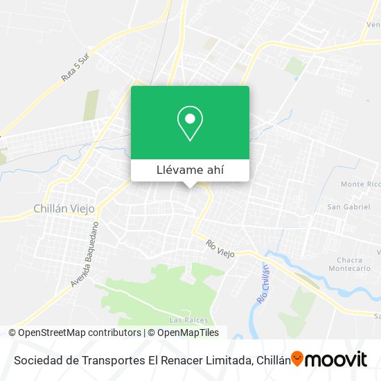 Mapa de Sociedad de Transportes El Renacer Limitada