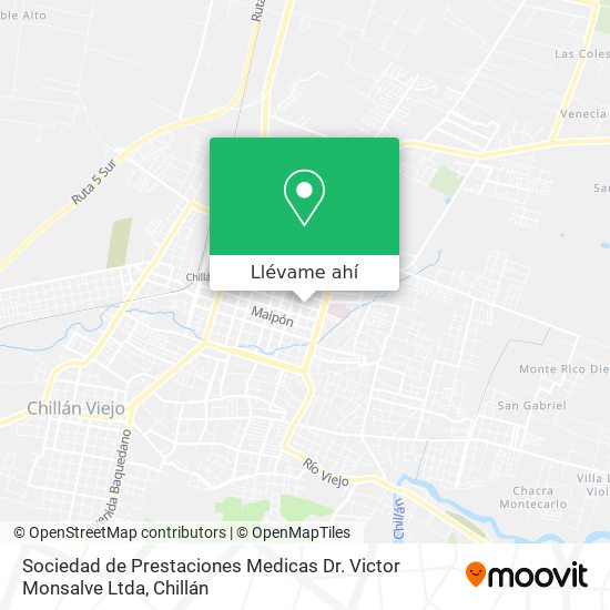 Mapa de Sociedad de Prestaciones Medicas Dr. Victor Monsalve Ltda