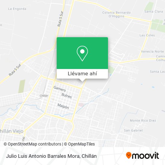Mapa de Julio Luis Antonio Barrales Mora