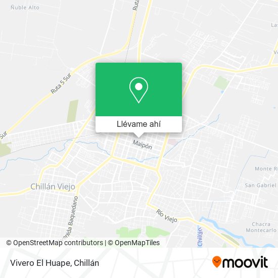 Mapa de Vivero El Huape