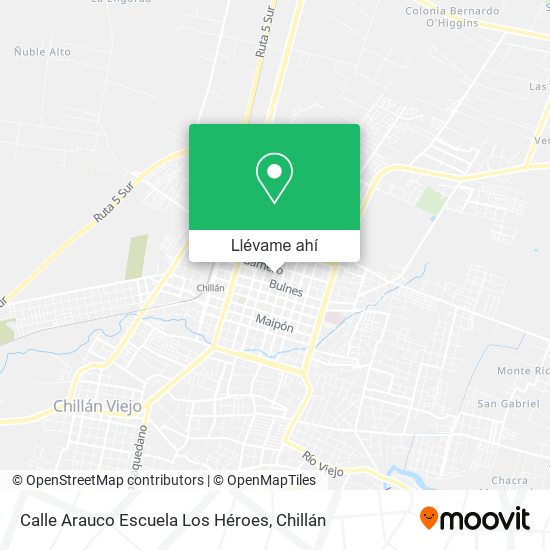 Mapa de Calle Arauco Escuela Los Héroes