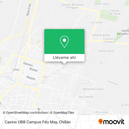 Mapa de Casino UBB Campus Fdo May