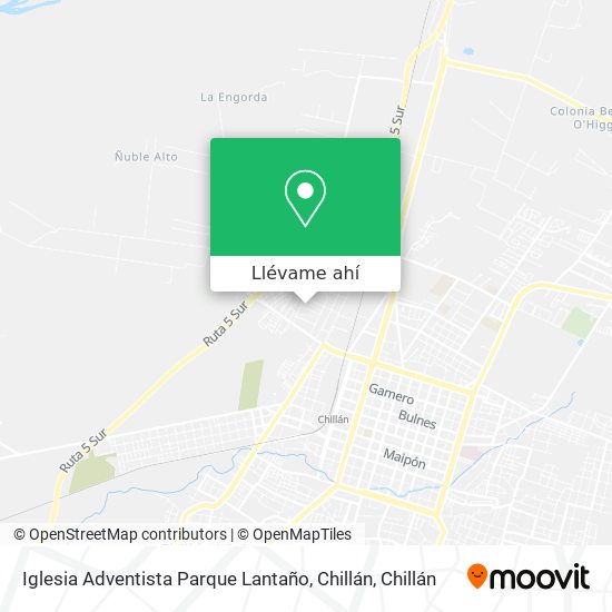Mapa de Iglesia Adventista Parque Lantaño, Chillán