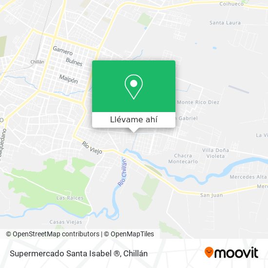 Mapa de Supermercado Santa Isabel ®