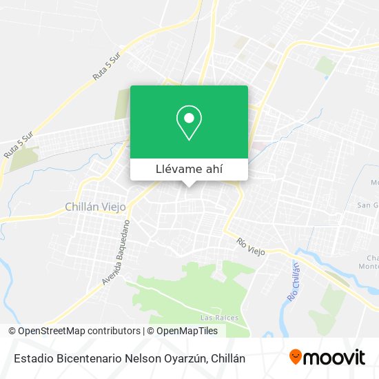 Mapa de Estadio Bicentenario Nelson Oyarzún