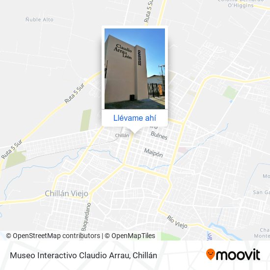 Mapa de Museo Interactivo Claudio Arrau