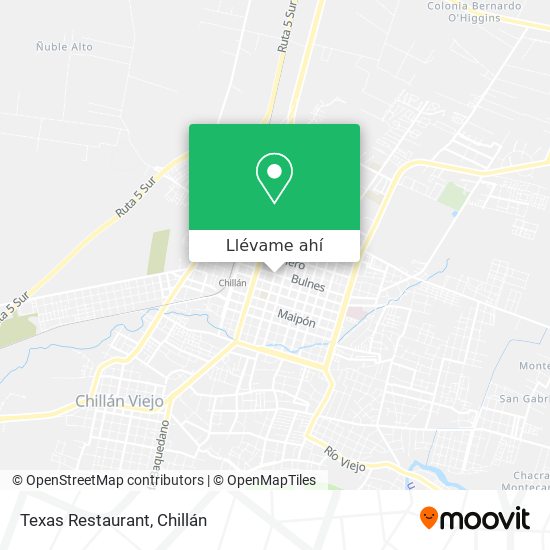 Mapa de Texas Restaurant