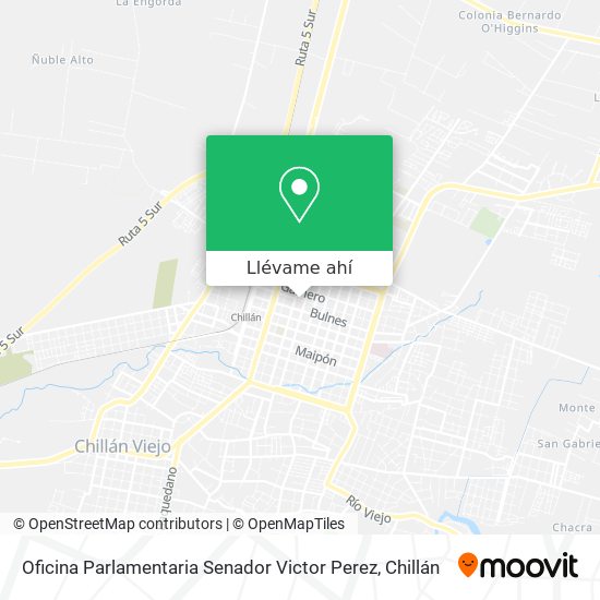 Mapa de Oficina Parlamentaria Senador Victor Perez